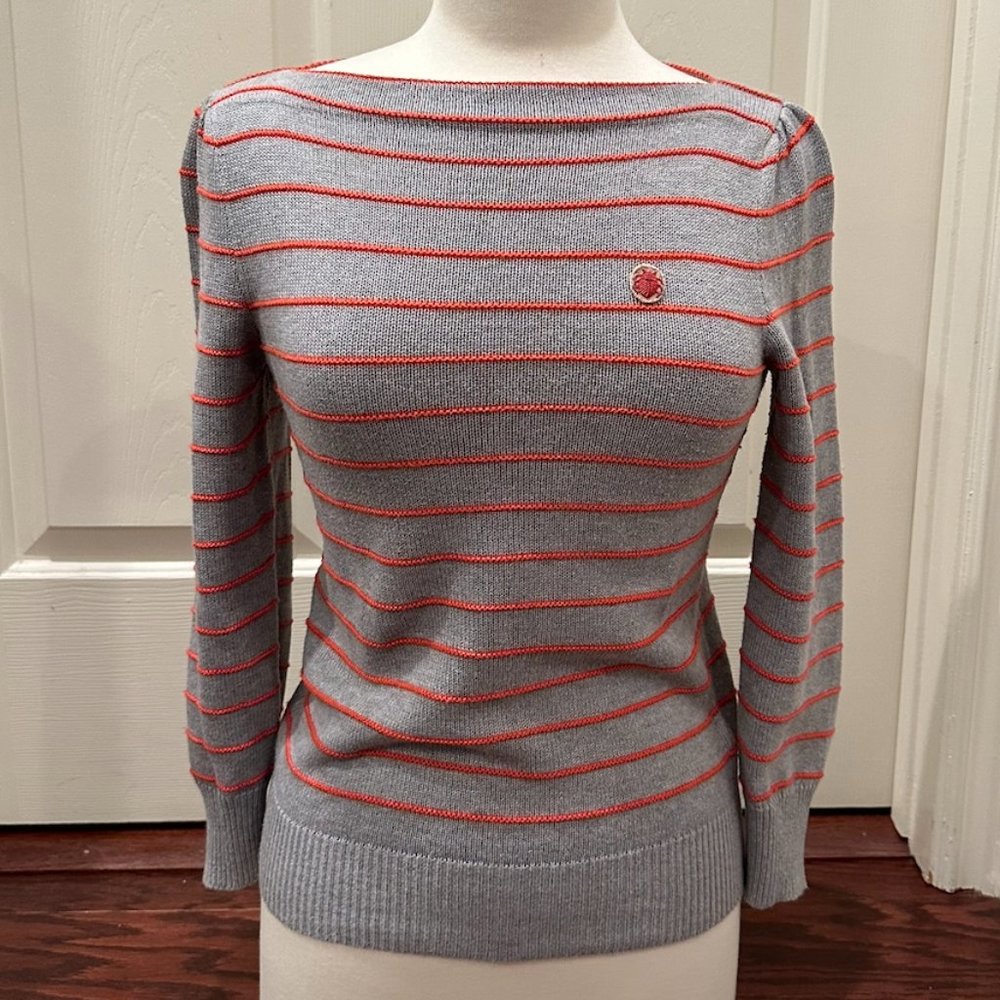 MARC BY MARC JACOBS Grey striped sweater, Size XS